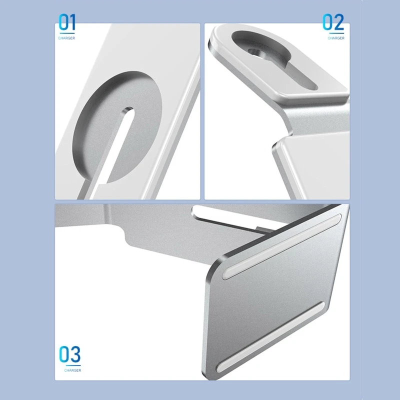 Portable Two-in-one Wireless Charging Stand Multiple Devices Compatible for 12 Series