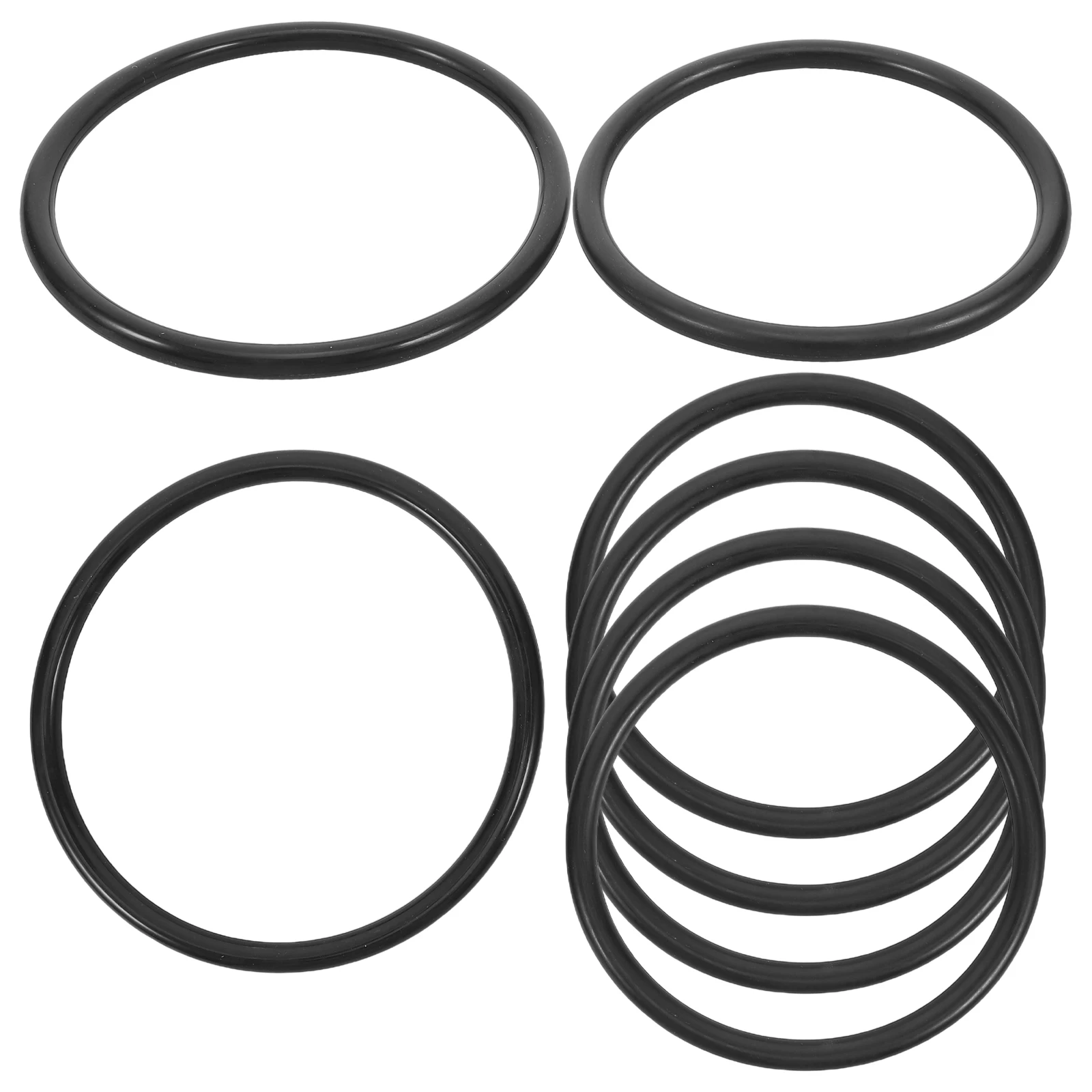 

7pcs Music Bowl Washer Ring Black Singing Rubber Accessories Tibetan Crystal Decor Sound Bowl Parts Non Slip Fixing Long