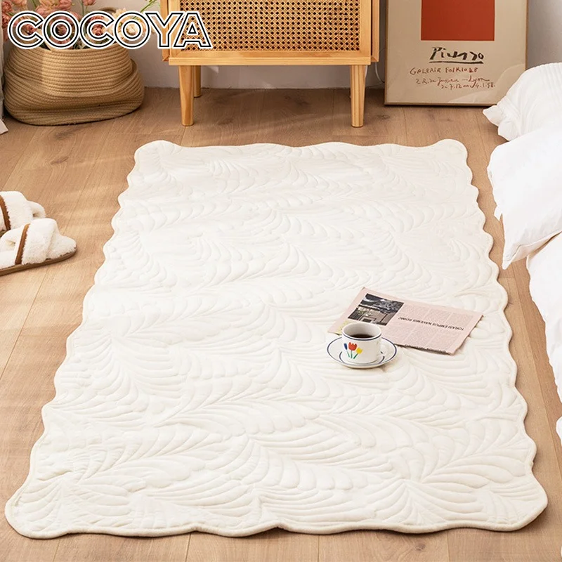 

Modern Style Plush Carpet Living Room Flannel Rugs for Bedroom Bedside Floor Mat Winter Soft Area Rug Anti Slip Coffee Table Mat