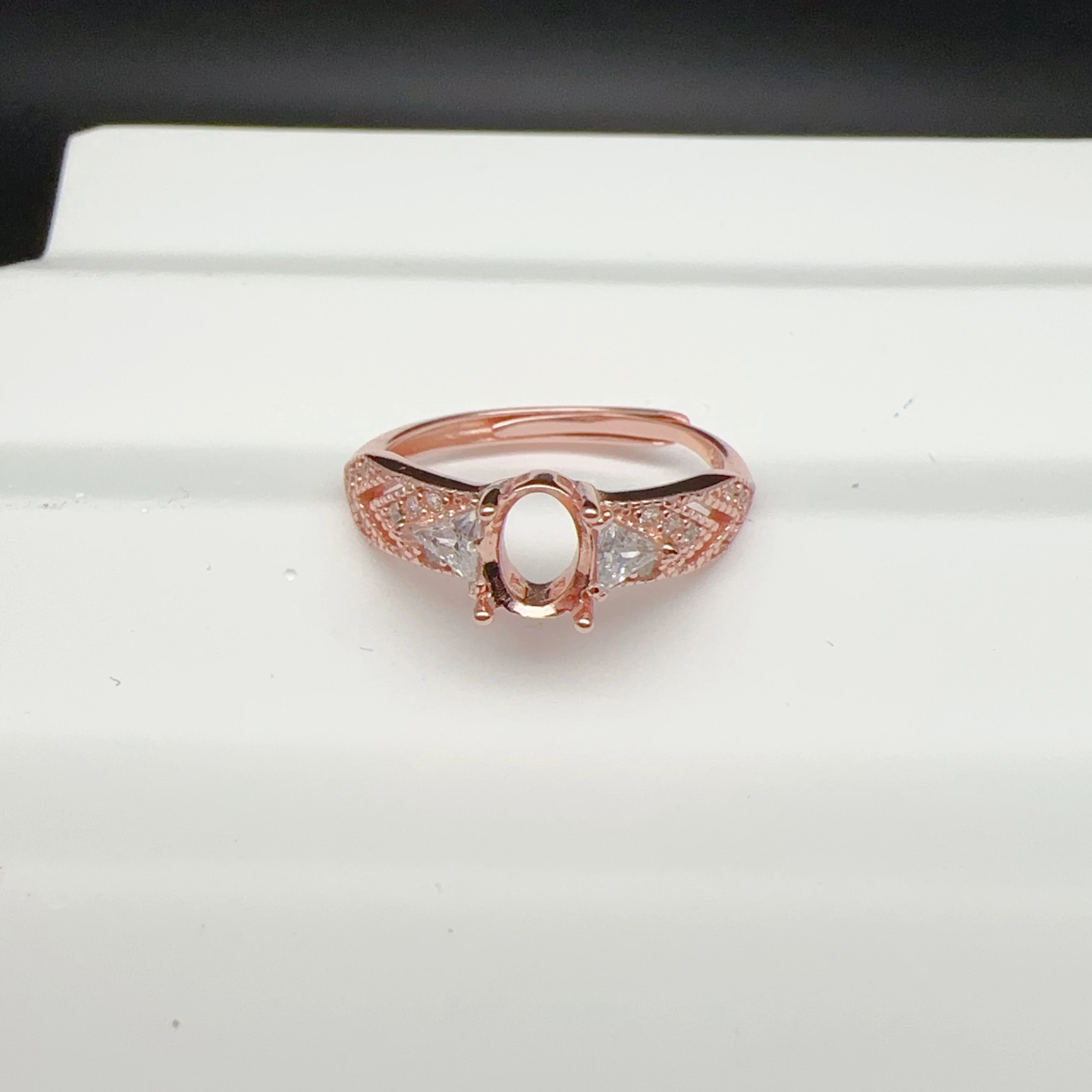 

Inlay Oval 5*7mm Stone Ring Setting Open DIY Empty Holder for Women Gift S925 Sterling Silver Fine Charm Jewelry Base Wholesaler