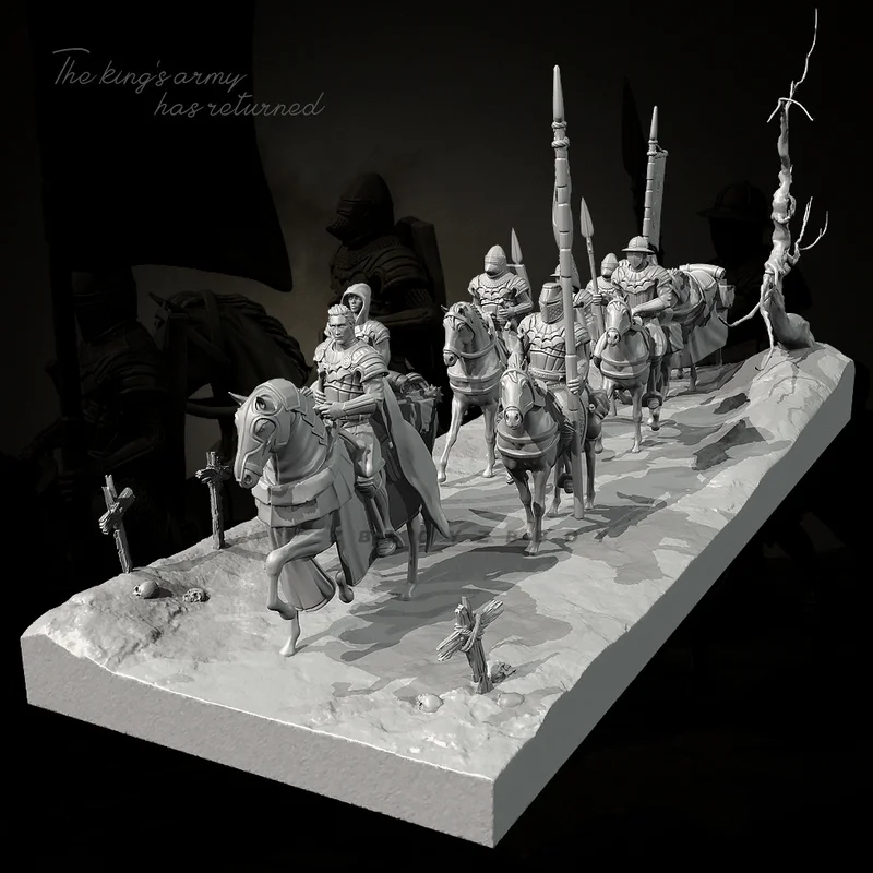 

38mm 50mm Master Wang Returns Resin Model Figure Gk Micro Miniature 3d Printed White Model Toy Unassembled And Unpainted Kit