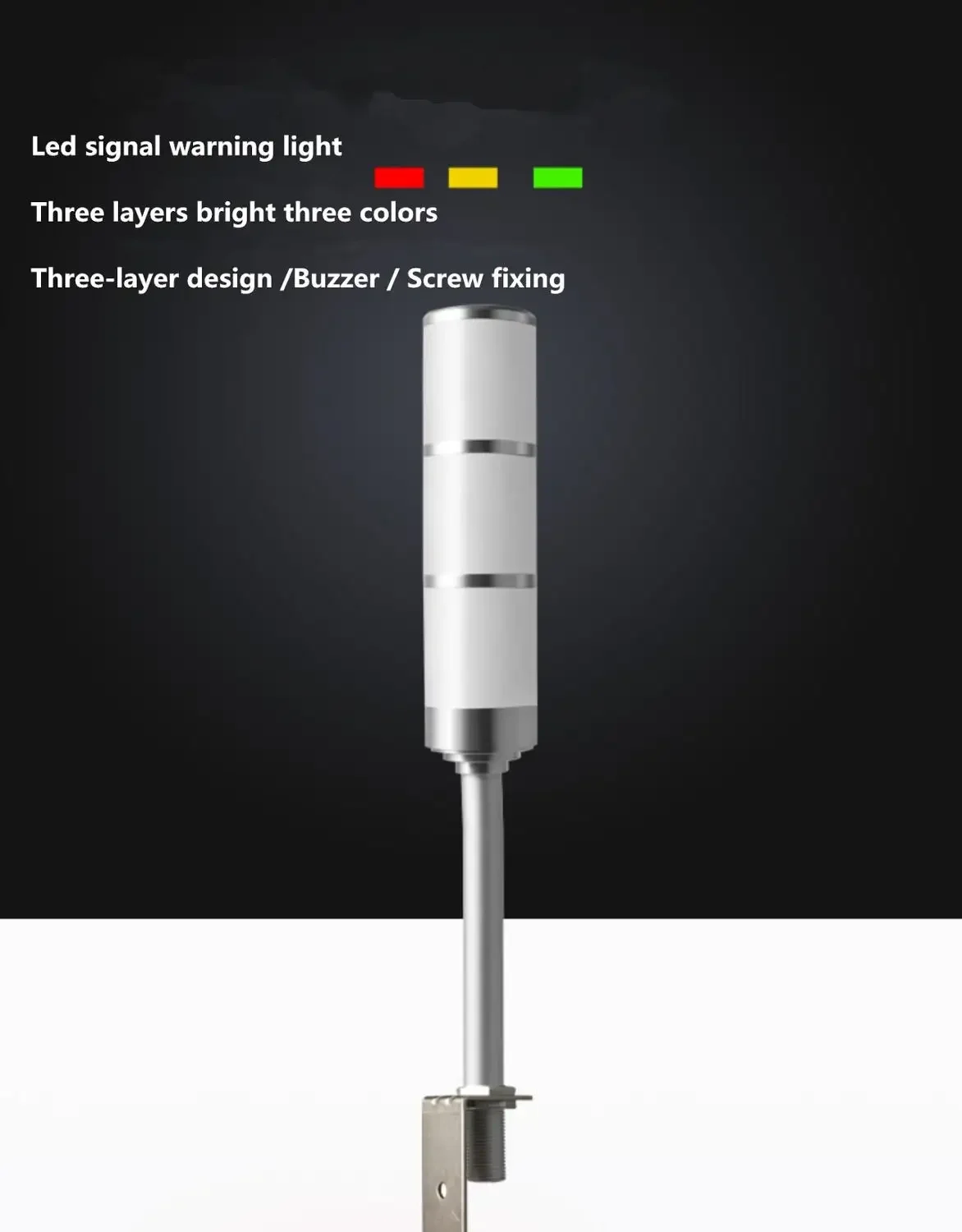 Led 3 Color L rod  Indicator Light 24V/220v Warning Light Workshop Machine Signal Buzzer Alarm Safety Caution Sound LED Light