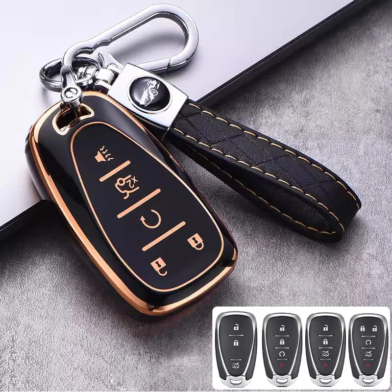 3 4 5 Buttons Soft TPU Car Key Case Cover For Chevrolet Chevy Malibu Camaro Cruze Traverse Sonic Volt Bolt Equinox Remote Key