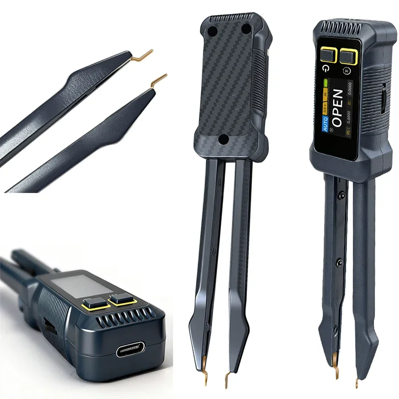 Smart SMD LCR Bridge Tweezer Meter 100Hz-10kHz ESR Tester for Capacitor Inductor Resistance Diode Circuit Debugging Tool