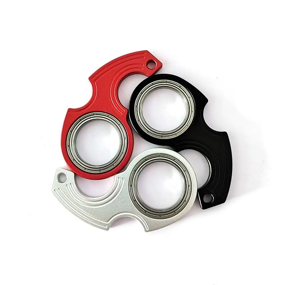 Aluminium Alloy Revolve Fingertip Keyring Relieve Boredom Light Trendy Fidget Spinner Keychain Light Weight Creative