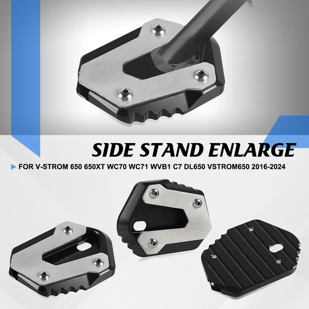 

V Strom650 Side Stand Extension Pad Support Plate For Suzuki V-Strom 650 650XT WC70 WC71 WVB1 C7 DL650 VStrom650 2016-2023 2024