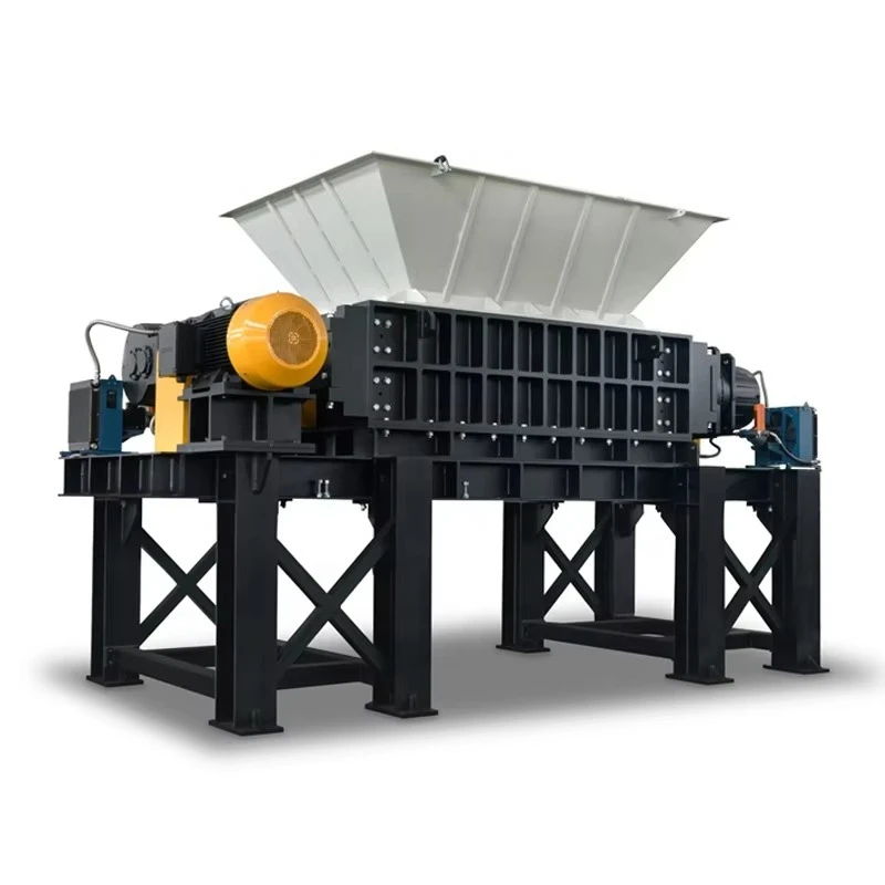 Single Shaft Rubber Granulator Machine Waste Tyre Secondary Crushing Equipment For Fine Particle Finishing Processing