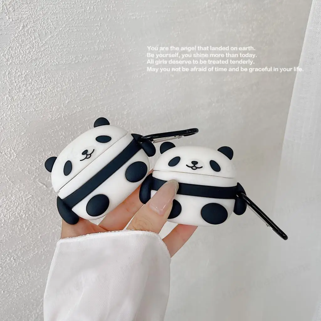 for airpods 2 cartoon case earphone case panda Bluetooth earphone protective case 3D cute silicone case for airpods pro 2 Case