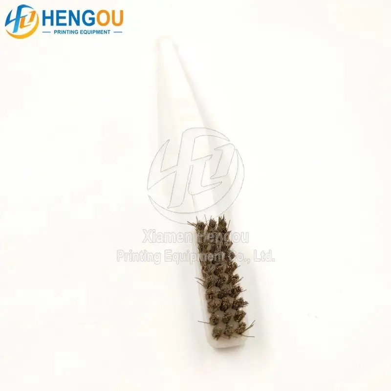 10 pieces Plastic Handle Brass Bristle Wire Brush For Printing Machine parts