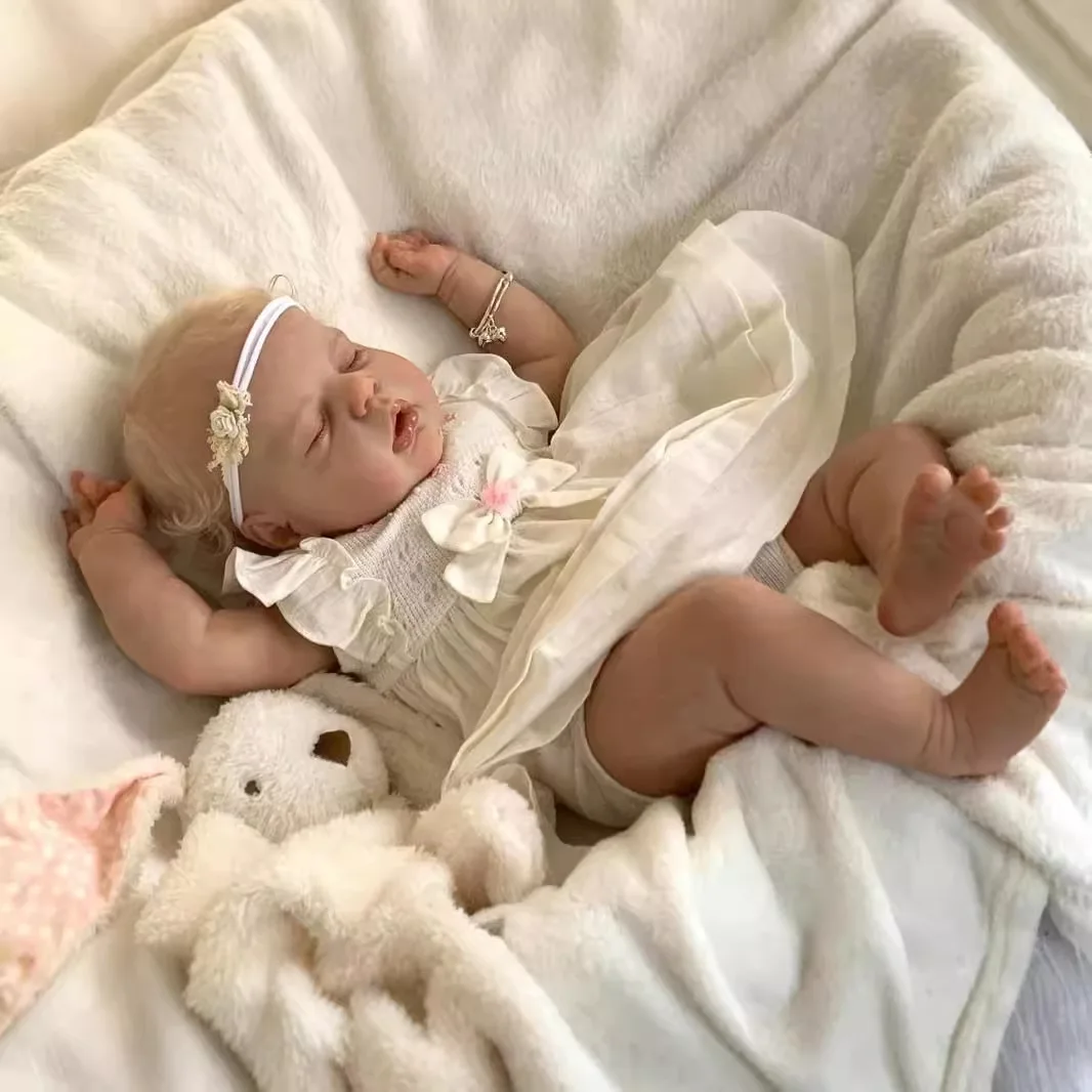 Lifelike premie Reborn Baby Doll Boy Girl Soft Body Silicone Vinyl With Rooted Hair Visible Veins Handmade Lifelike Reborn Doll