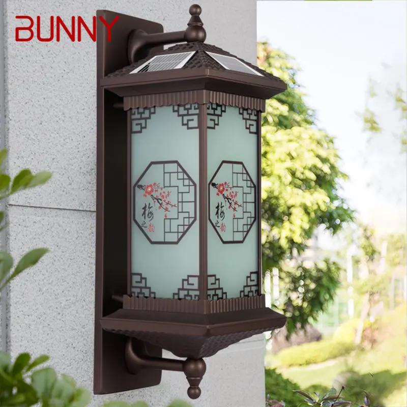 

BUNNY Outdoor Solar Wall Lamp Creativity Plum Blossom Pattern Sconce Light LED Waterproof IP65 for Home Villa Courtyard