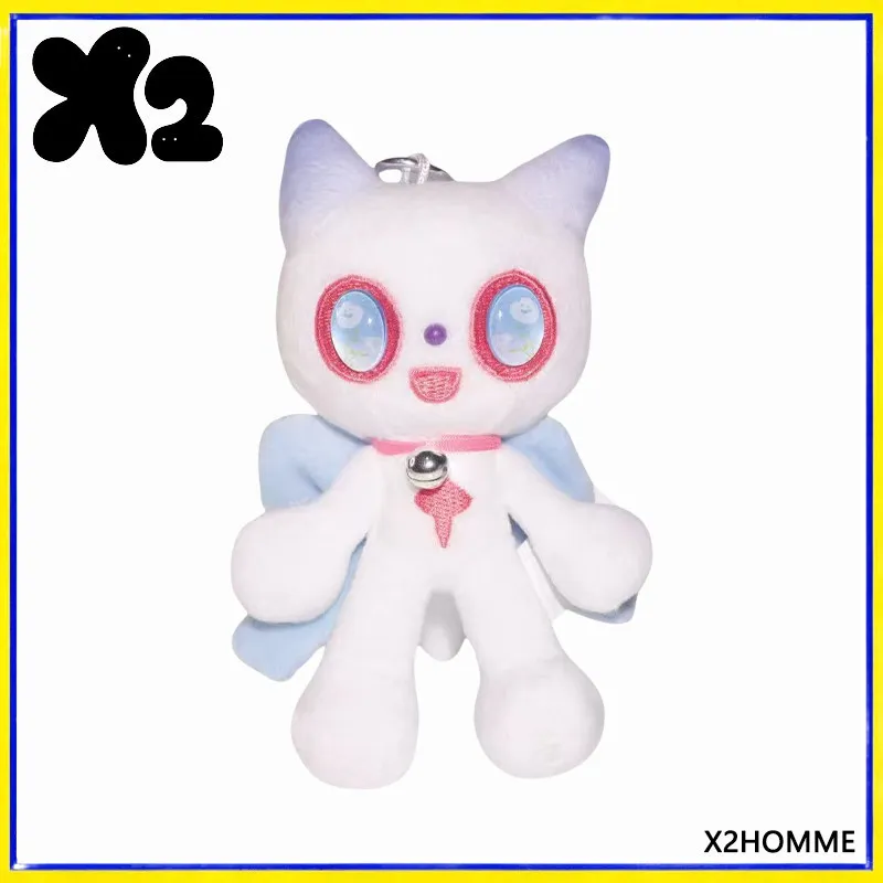 X2HOMME Weekend Hub Co Branded Original Design MEOW Cat Plush Doll Keychain Cute Stuffed Animal Bag Charm For Backpack Purse