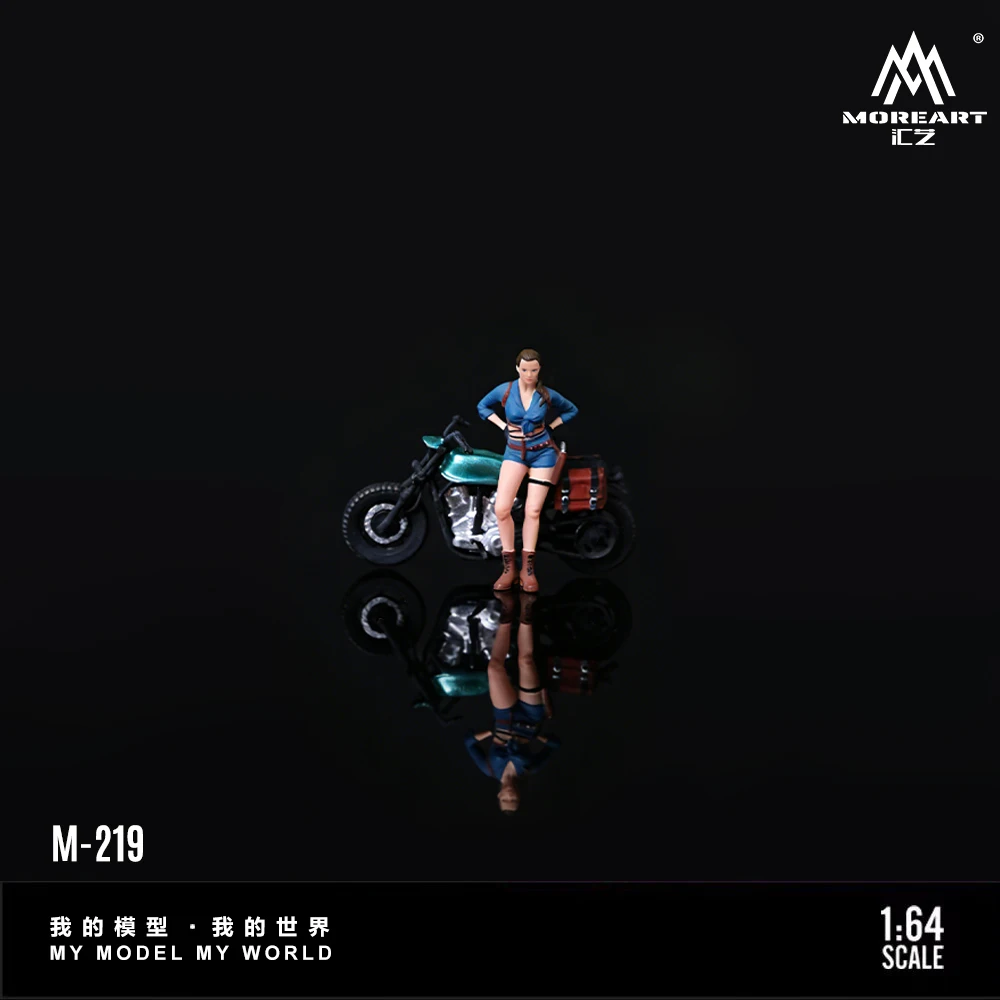 MoreArt 1:64 Resin Motocross Bike Model Set Mini Off-Road Motorcycle Figure Diorama Scene Layout Accessories