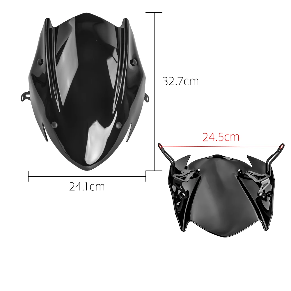 Motorcycle Windscreen Sports Touring Windshield Visor Wind Deflector With Bracket For Suzuki GSX-S750 GSXS750 GSXS 750 2017-2023