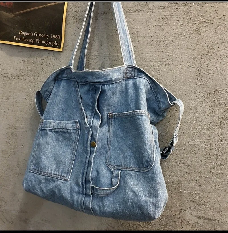 Bolso de mano de hombro de mezclilla para mujer, bolsos cruzados casuales, Jeans s