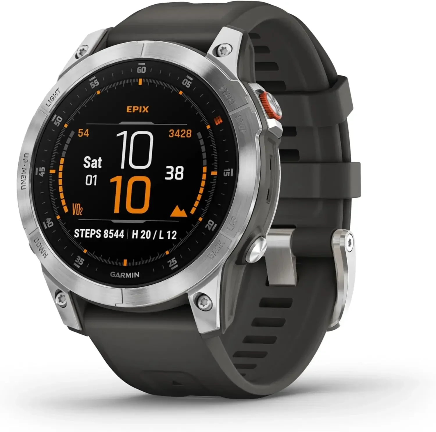 

Premium Active smartwatch, Touchscreen AMOLED Display, Adventure Watch with Advanced Features, Slate Steel