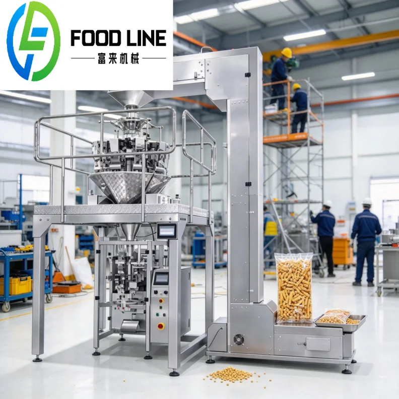 Vertical Dry Fruit Snack Packaging Machine Automatic Multihead Weigher Multifunctional Pillow Pouch Packing Equipment Customized