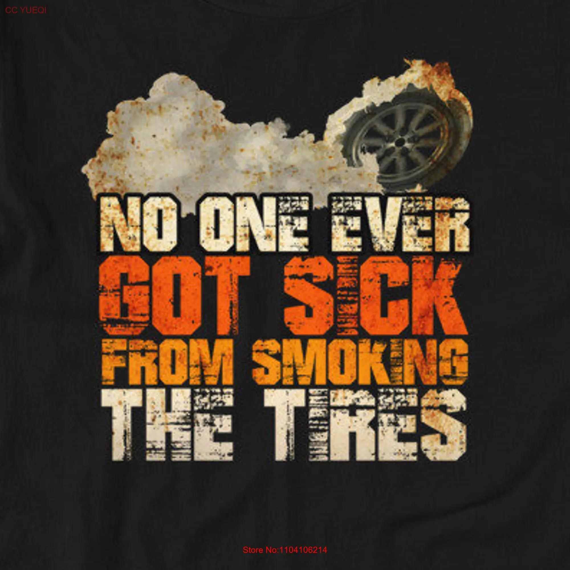 Smoking Tires Racing T Shirt Drag Auto Mechanic s Dad Jokes Birthday long or short sleeves