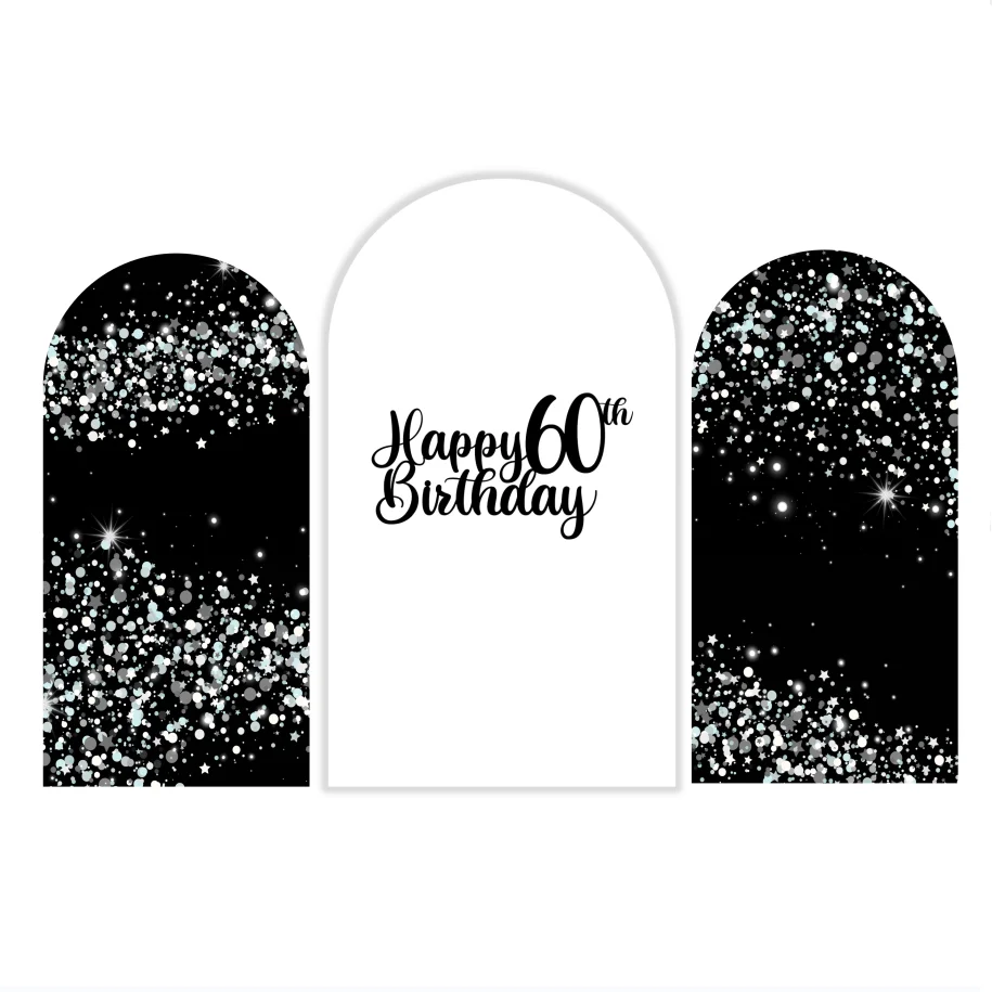 

Happy 60th Birthday Party Arch Backdrop Cover