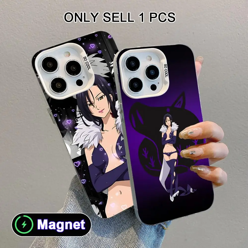 Seven Deadly Sins Merlin Phone Case for iPhone 18 17 16 15 14 13 12 11 X XR XS Air Pro Max Plus Colorful Silver Magnet Cover - view 5