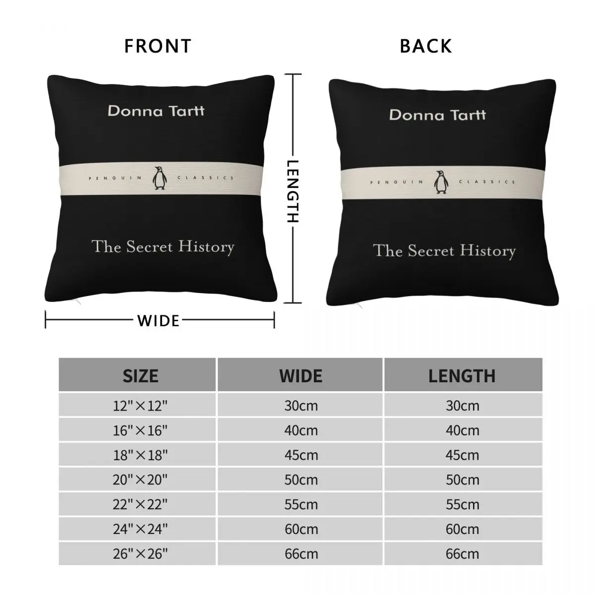 Secret History By Donna Tartt Square Pillowcase Polyester Linen Velvet Printed Zip Decor Pillow Case Room Cushion Cover