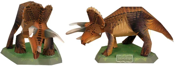 Triangle Dinosaur Series 3D Paper Model DIY Parent-Child Intellectual Education Student Handicraft Course Origami Toy