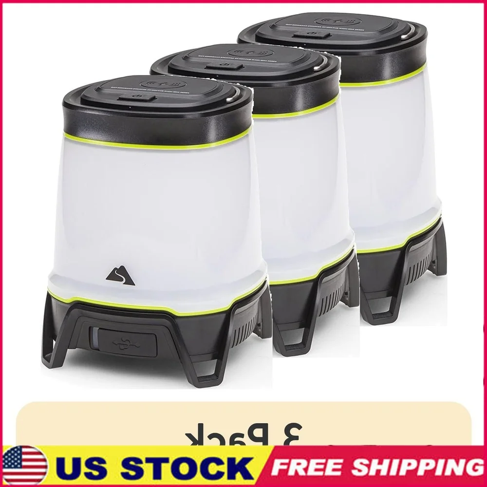 

Rechargeable LED Lantern 2000 Lumen Qi 3 Light Modes USB-C Battery Outdoor Weather Resistant Portable Camping