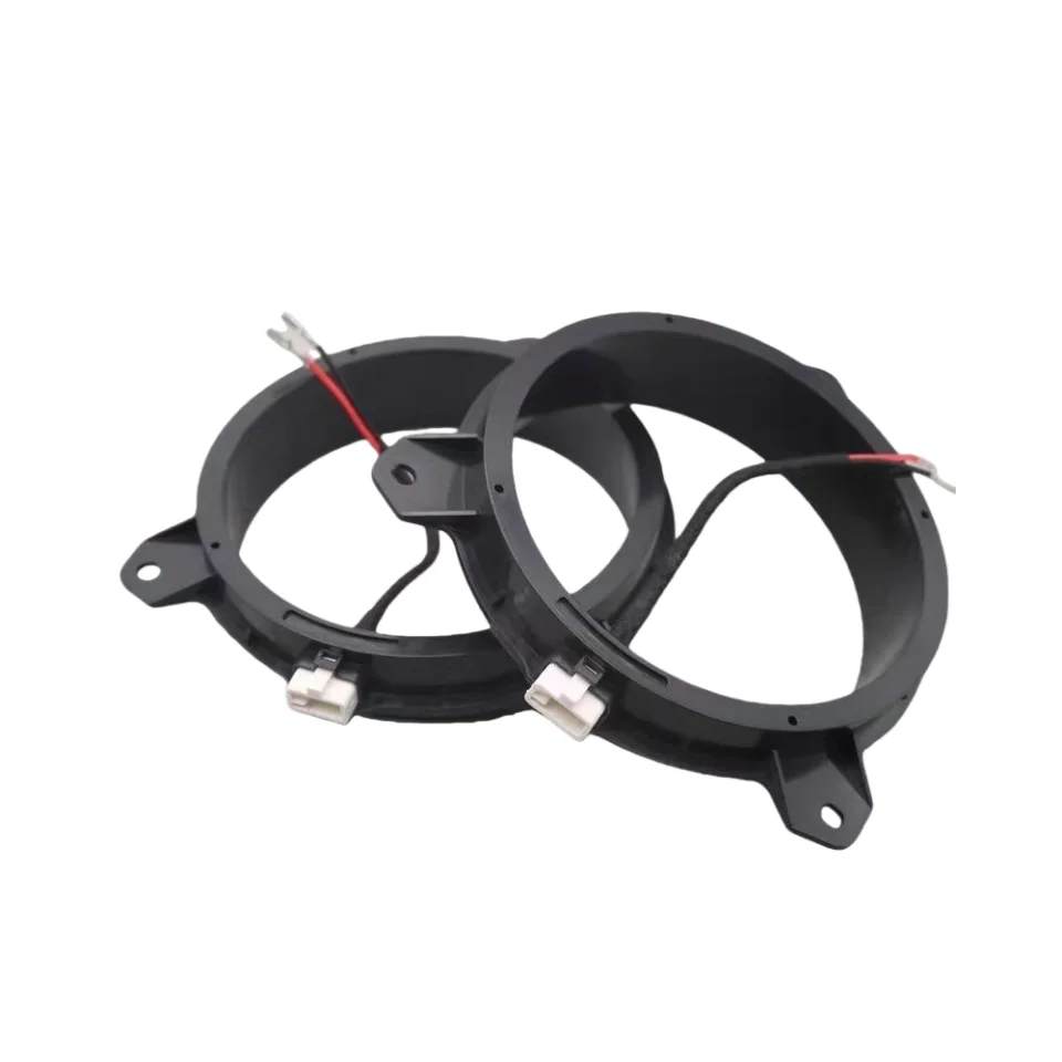 2 PCS 6.5 Inch Automotive Speaker Pad Adapter with Special Non-destructive Connector Wire Harness Insulation for Toyota