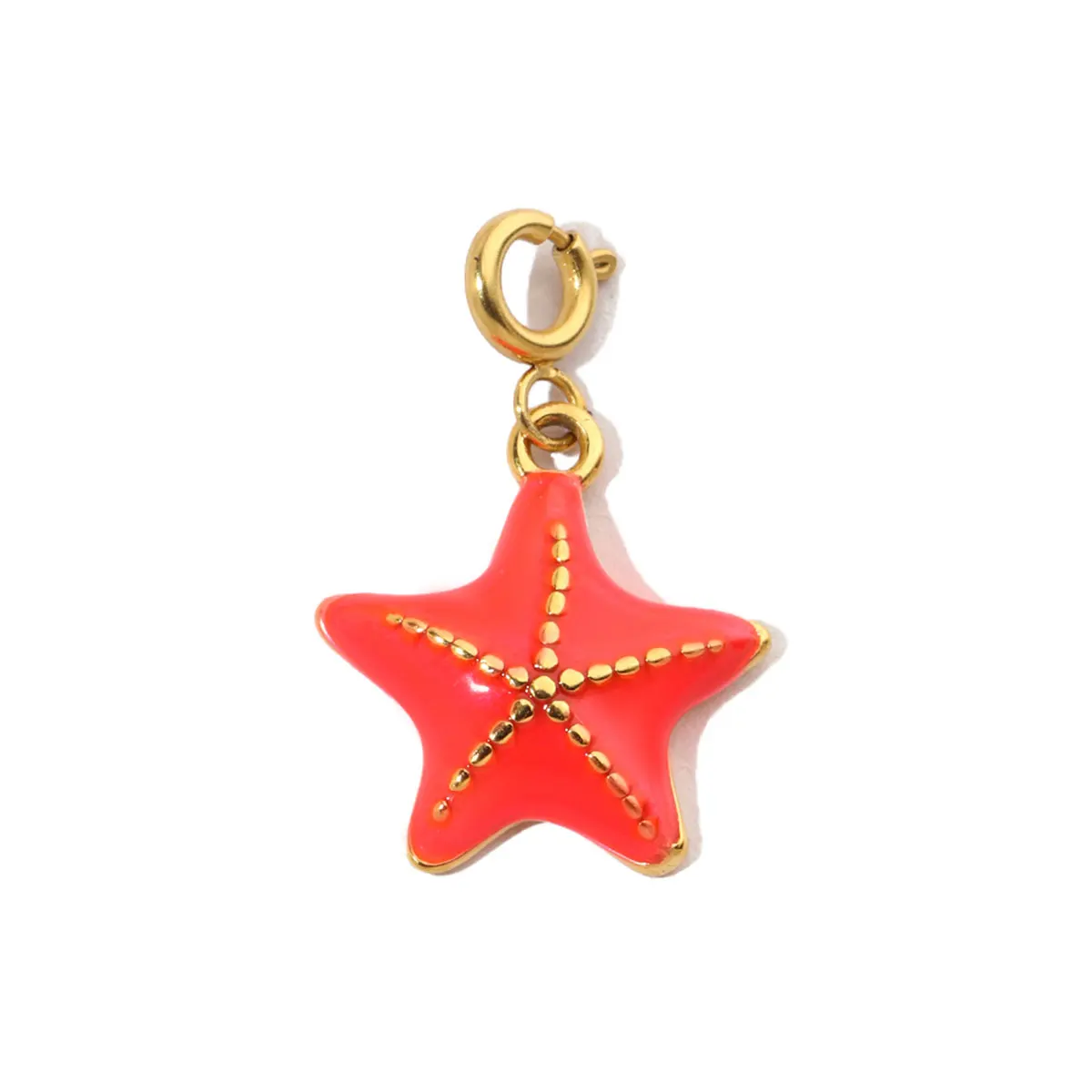 3Pcs/Lot Stainless Steel Star Flower Moon With Snap Hook Charms Natural Ston Pendants For DIY Making Jewelry Accessory Wholesale