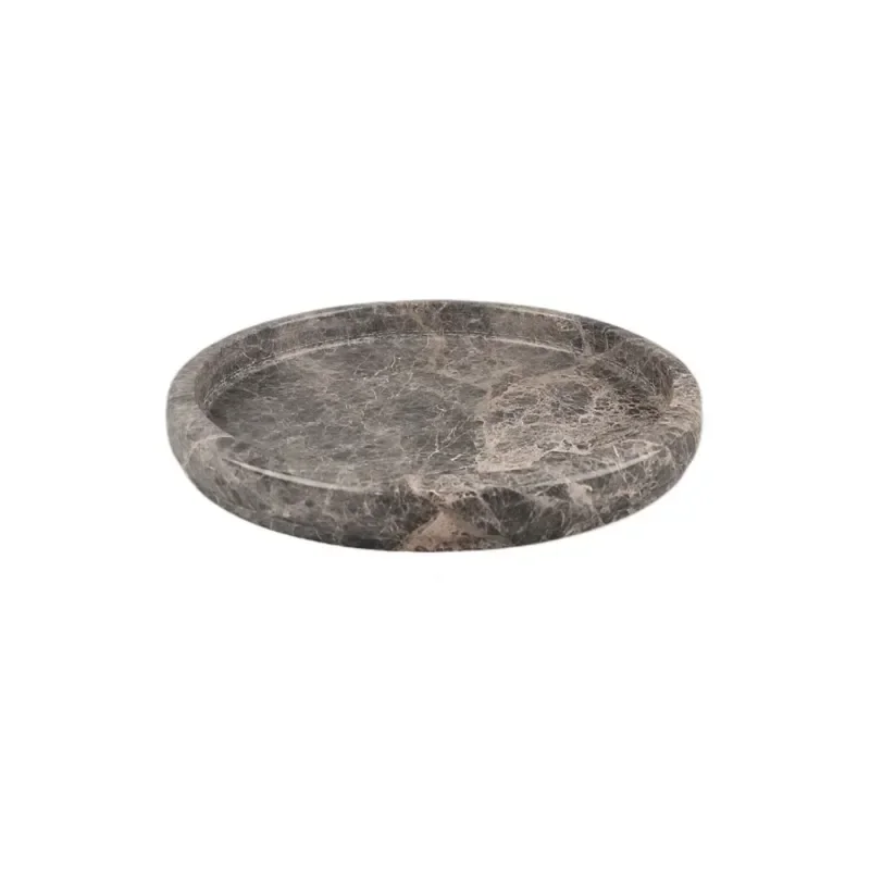 Nordic Creative Marble Round Fruit Tray Table Top Ornament for Living Room Restaurant Hotel Soft Decoration Home Decor