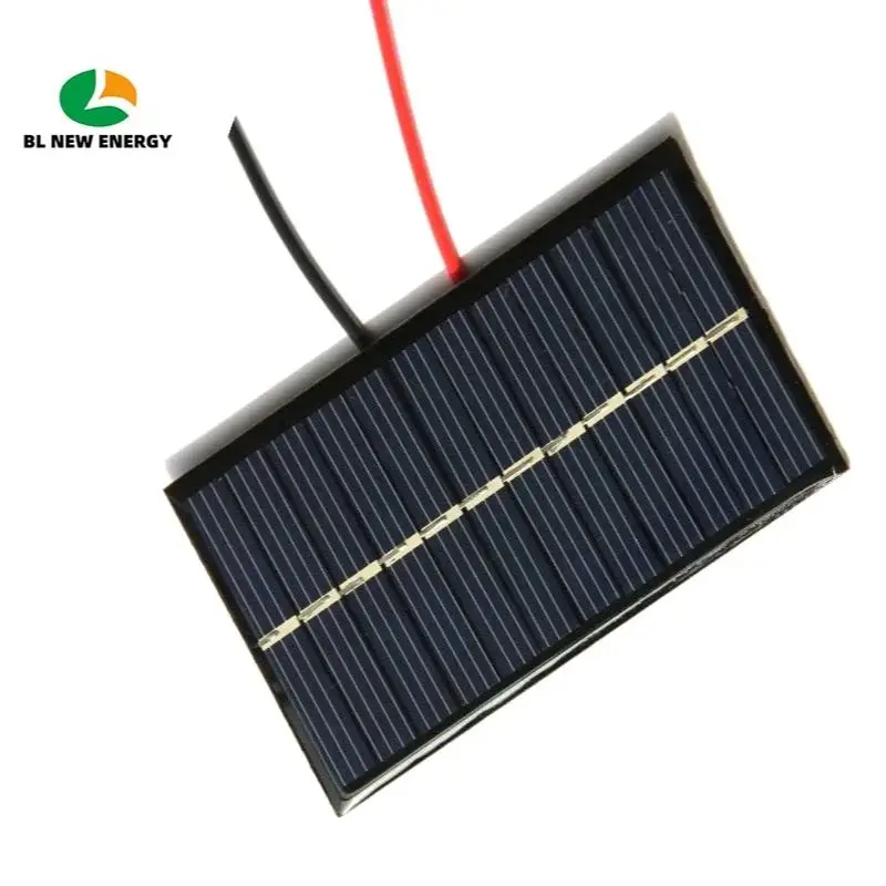 Factory Price 100PCS 0.57W Mini Solar Panels 6V Small Solar Cell with 15CM Cable Easy DIY Solar Toy Small Solar Power System