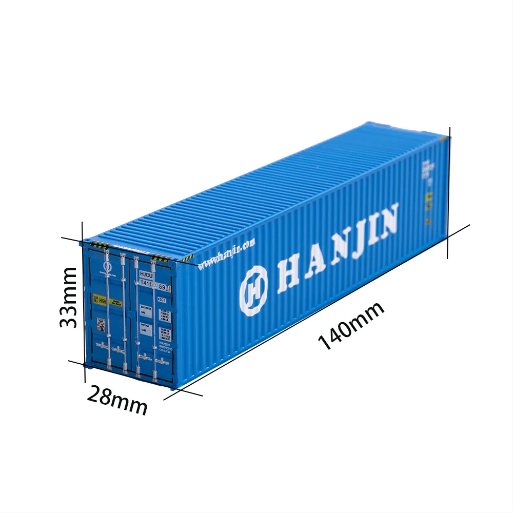 40Feet Container Model Scale 1:87 Freight Shipping Seabox For HO Train Railway Accessory Diorama Kits Kid Toys