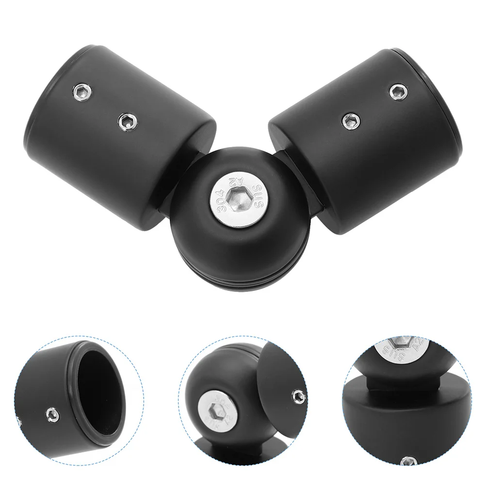 

Curtain Poles Rod Corner Connection 90 Degree Connector Window Double Elbow Black