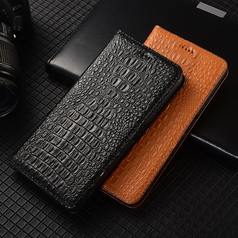 

Genuine Leather Flip Cover Book For Realme 7 8 7i 8i 8s 9 9i Pro Plus Cowhide Wallet Phone Case Shell