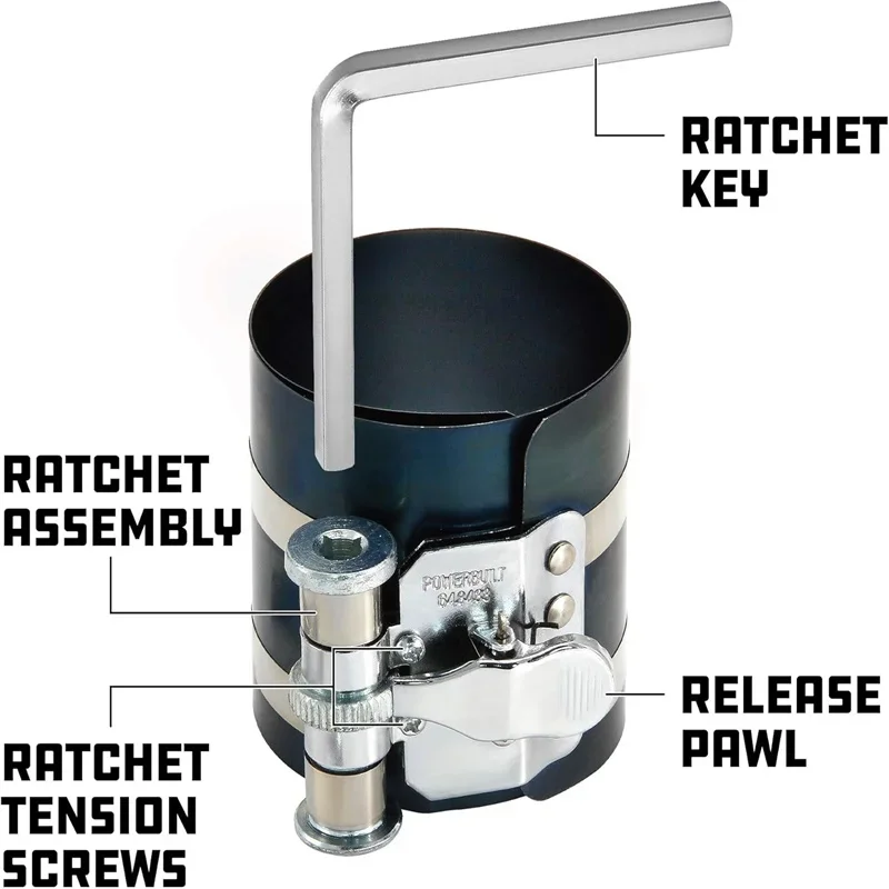Piston Ring Compressor Car Engine Ratchet Clamp Band Installer Piston Ring Plier 53-175mm Auto Maintenance Clamp Expander Plier