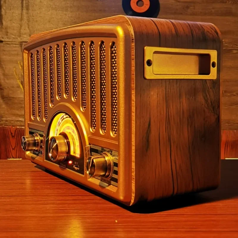 USB قابلة للشحن خمر سمّاعات بلوتوث ريترو باس FM SW AM راديو متعدد الموجات الترانزستور الصوت اللاسلكي #4