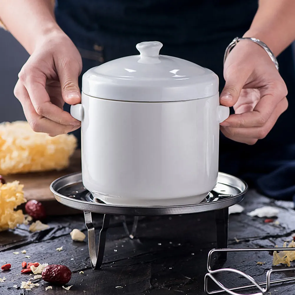 

прочная керамическая миска для тушения, термостойкая многофункциональная кастрюля на пару для кухни, белый суп, птичье гнездо, керамическая кастрюля для тушения