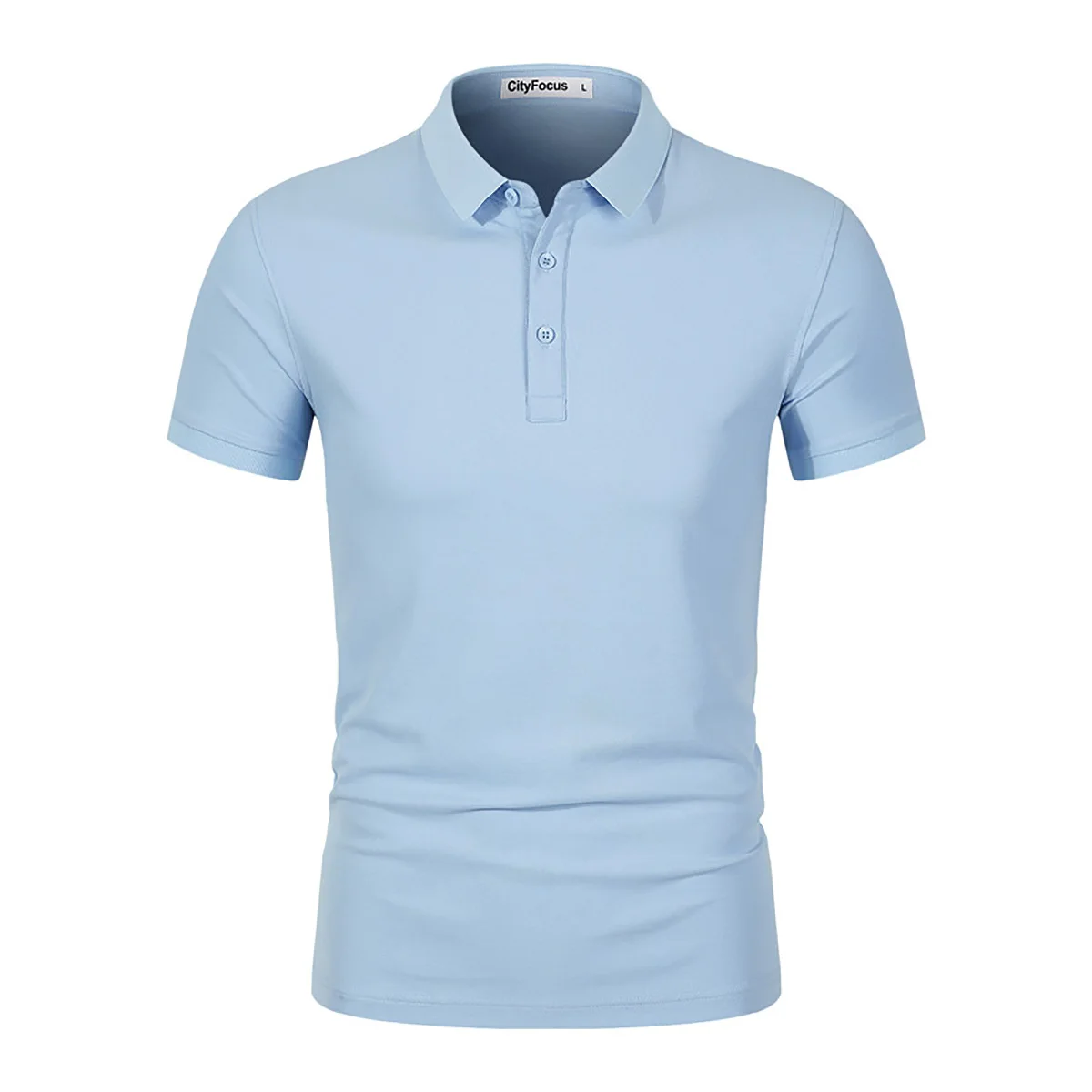 Men's Solid Color Polo Shirt Spring Summer Collar Short Sleeved Team Suit Purple Red Other Colors to Choose From