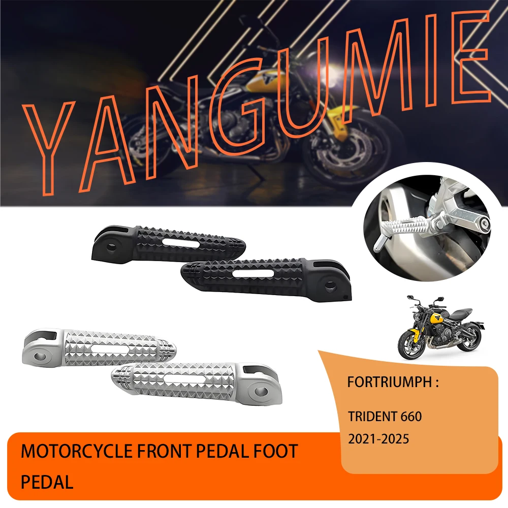 

2020-2025 2024 2023 Motorcycle Accessories For Trident 660 TRIDENT660 Front Footrests Foot Rest Foot Pegs Pedal Aluminum 660