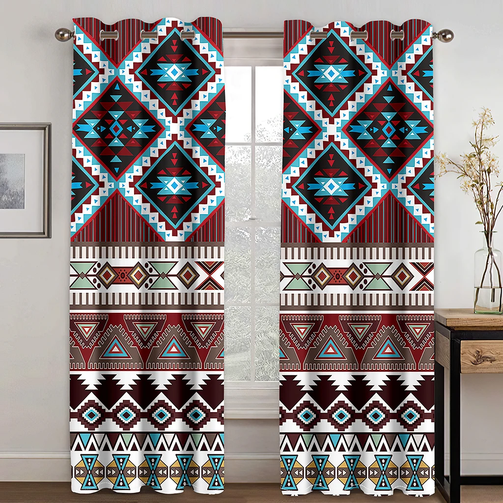 3D Modern Minimalist Ethiopian Style Color Stripe Curtains 2 Panel European Luxury Living Room Bedroom Decor Curtains