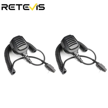 Retevis-Microphone HK010 noir avec haut-parleur, étanche IP54, adapté pour RA89, shrimp, P62, radio amateur, 2 pièces