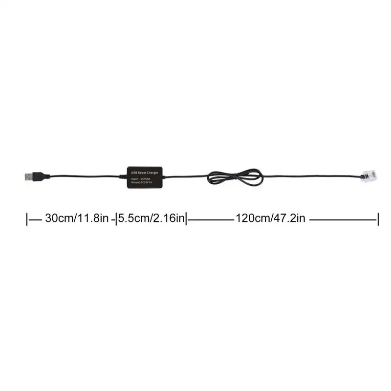 Кабель USB-разъема Rj11 USB-Rj11/DC 3,5 Кабель питания радар-детектора Утолщенная USB-разъем Подключение к автомобильному зарядному устройству Подходит для большинства радаров