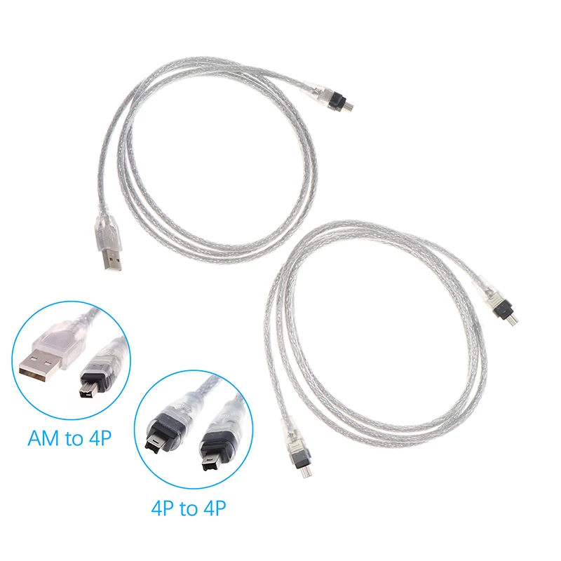 USB ذكر إلى Firewire IEEE 1394 4 دبوس ذكر iLink سلك محول firewire 1394 كابل ل DCR-TRV75E كابل كاميرا DV طابعة الماسح الضوئي