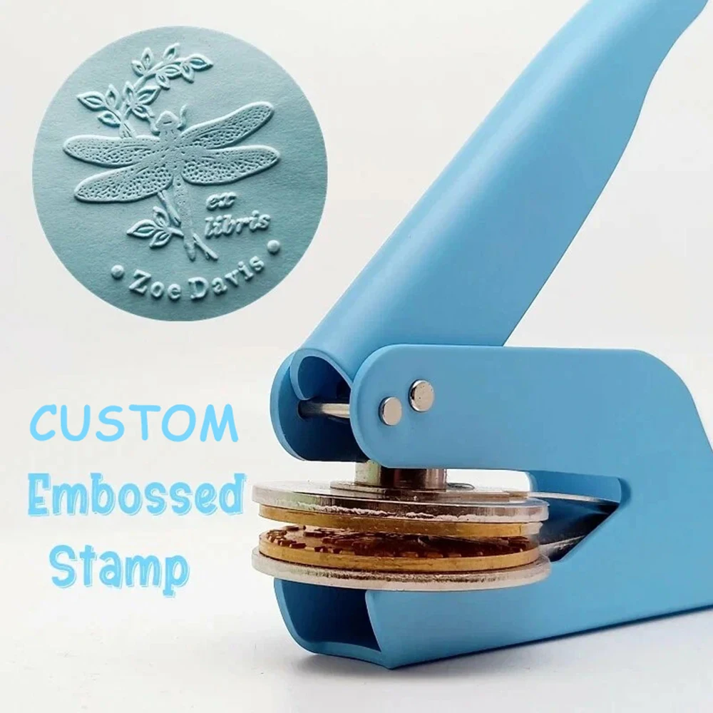

Personalized Book Embossers Stamp Custom Library Book Embosser with Name Logo Design Embossing Stamp Company Wedding Seals DIY