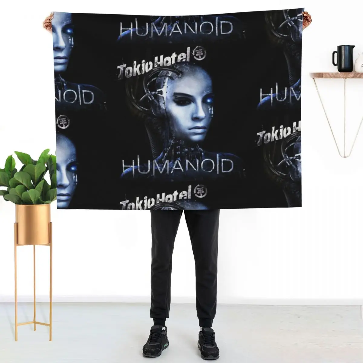 tokio-hotel logo humanoid Throw Blanket Luxury Thicken Thermal bed plaid Summer Blankets For Bed Winter beds Blankets