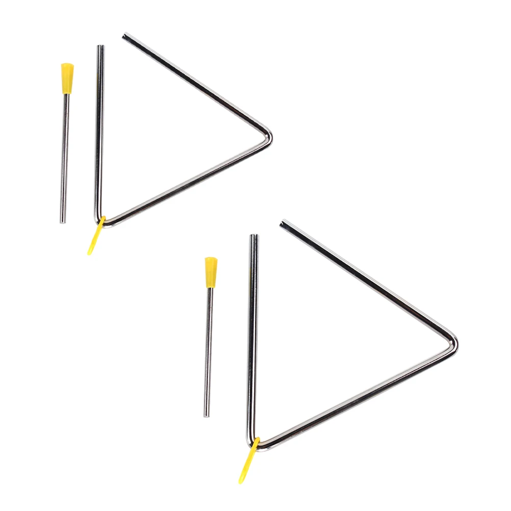 

2 Sets Kids Music Triangle Percussion Instrument Teaching Tool For Kindergarten Home School Use Stainless Steel Portable