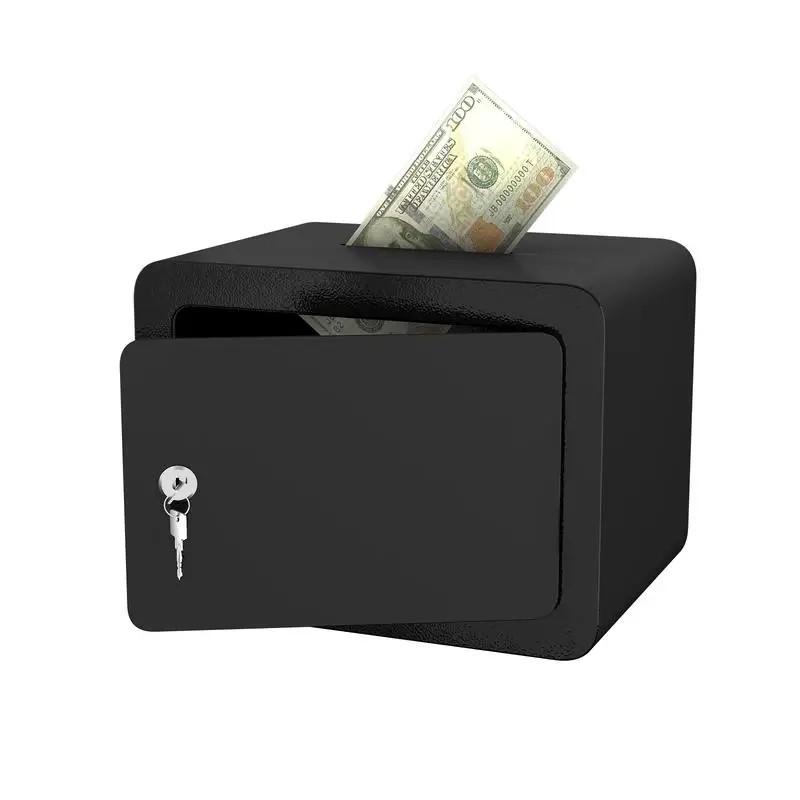 Sicherer Mini-Safe mit Schlüssel und Passwort für den Heimgebrauch, 0,23 Kubikfuß-Aufbewahrung für Bargeld, Dokumente und Wertsachen