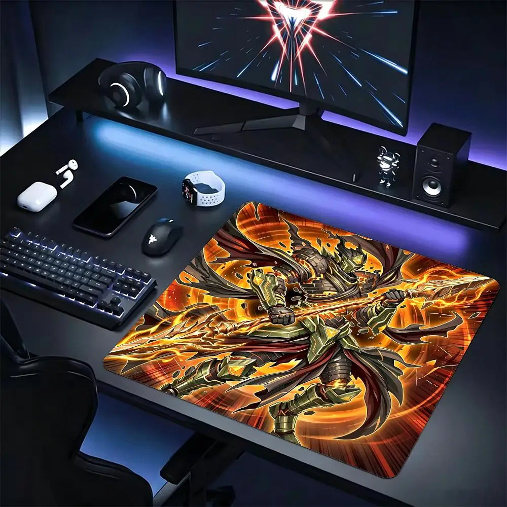 Gaming Mousepad Lightning Mecha Superhero Art Small Deskmat Anti‑slip Lock Edge E‑sports Pc Laptop Gamer Carpet Accessoires