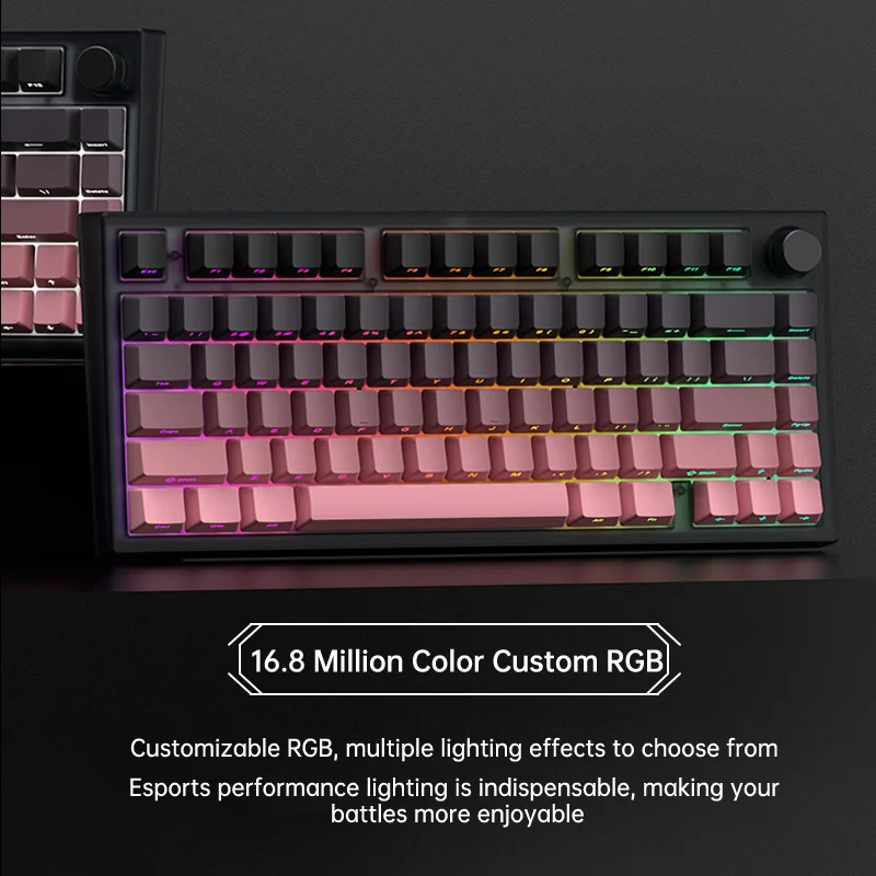 FL · ESPORTS-Teclado Gaming Mecânico com Gatilho Rápido, Hot-Swappable RGB, Interruptor Magnético, FPS 8000HZ Polling Rate, GP75