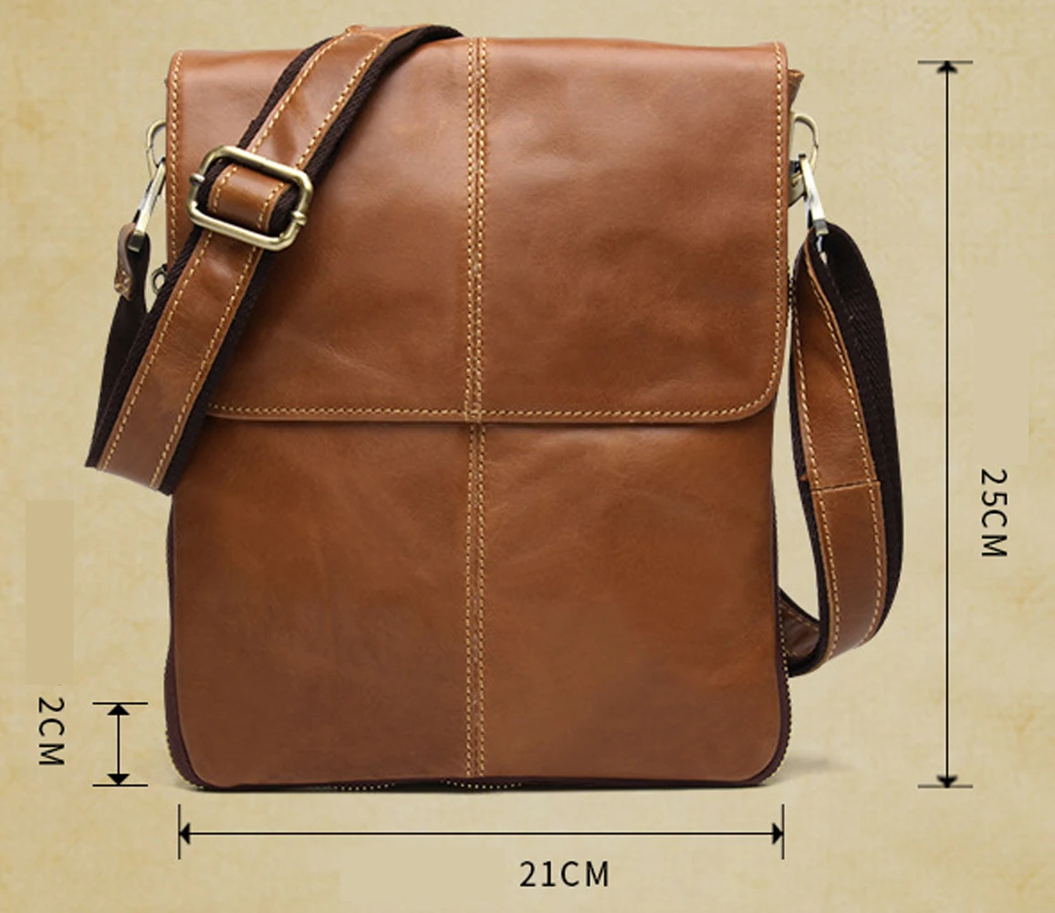 Multi-Functional  Leisure Leather Fashion Fashion Cowhide Tide Handbag Genuine Leather Men Bag Vintage Shoulder Bags